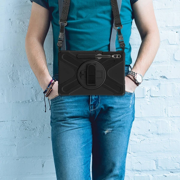 Zore Galaxy ile uyumlu Tab S9 FE Plus Defender Tablet Silikon - Resim 12