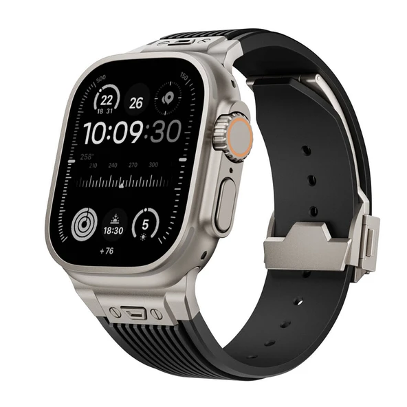 Zore Apple ile uyumlu Watch 42mm KRD-113 Spor Görünümlü Silikon Kordon ürün görseli 1