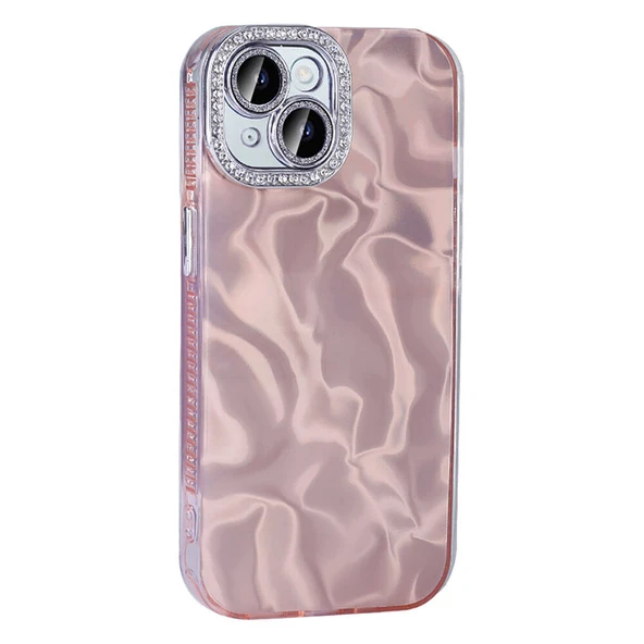 Zore Apple ile uyumlu iPhone 15 Plus Kılıf Airbagli Parlak Taş Detay Tasarımlı Esila Kapak ürün görseli 1