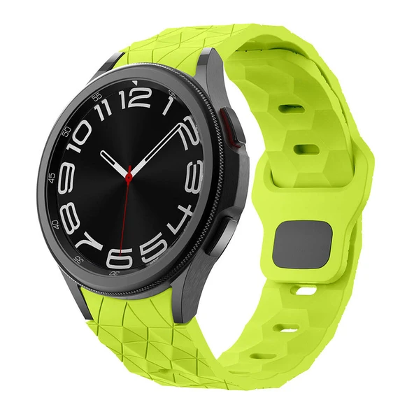 Zore Galaxy ile uyumlu Watch 5 44mm KRD-116 20mm Futbol Desenli Spor Tasarımlı Silikon Kordon ürün görseli 1