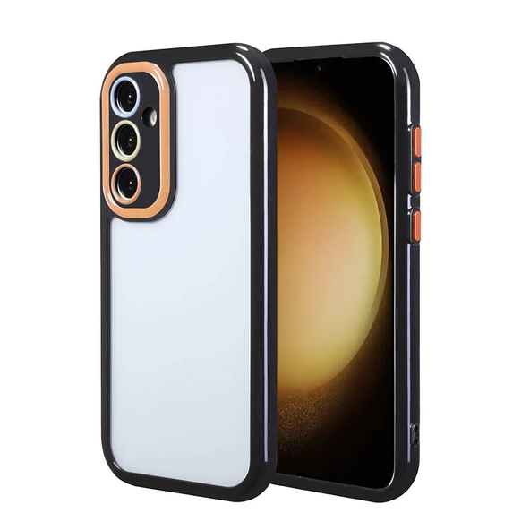 Zore Galaxy ile uyumlu S23 FE Kılıf Kamera Korumalı Renkli Kenar ve Çerçeve Tasarımlı Vitamin Kapak ürün görseli 1