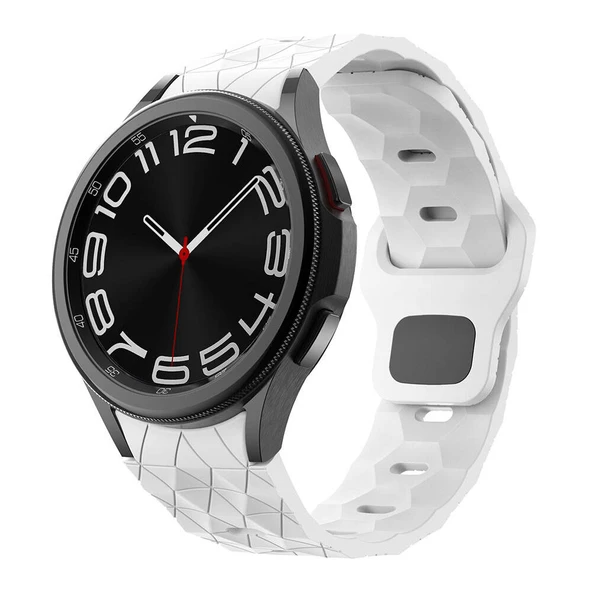 Zore Galaxy ile uyumlu Watch 5 40mm KRD-116 20mm Futbol Desenli Spor Tasarımlı Silikon Kordon ürün görseli 1