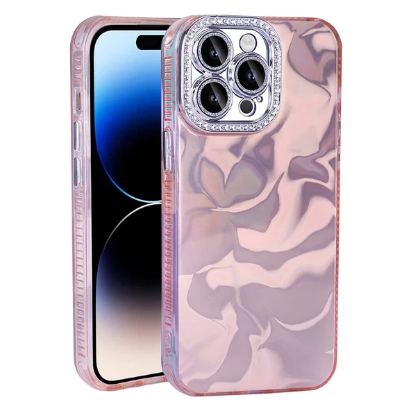 Zore Apple ile uyumlu iPhone 15 Pro Max Kılıf Airbagli Parlak Taş Detay Tasarımlı Esila Kapak ürün görseli 1