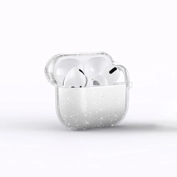 Zore Apple ile uyumlu Airpods ile uyumlu 3. Nesil Allstar Airbag 32 Parlayan Simli Saydam Renkli Kılıf ürün görseli 1