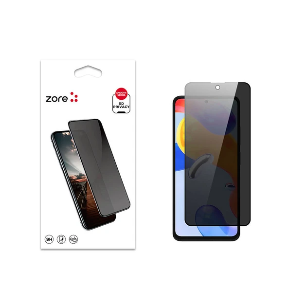 Zore Xiaomi ile uyumlu Redmi Note 11 Pro 5G New 5D Privacy Temperli Ekran Koruyucu ürün görseli 1