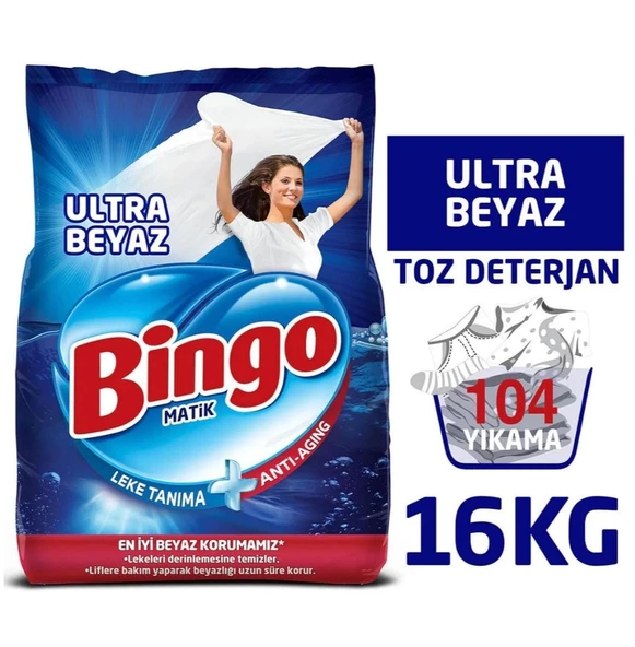 Bingo Matik Ultra Beyaz 4 kg 4'lü Toz Deterjan ürün görseli 1