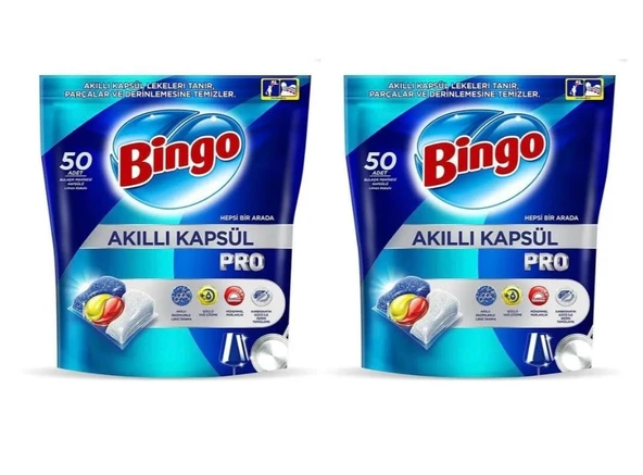 Bingo Akıllı Kapsül Pro Bulaşık Makinesi Deterjanı Tableti 100 Lü ürün görseli 1