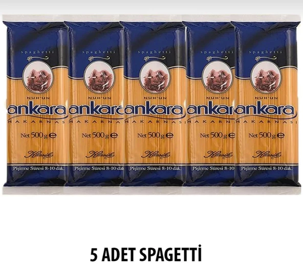 Nuh'un Ankara Spagetti Makarna 500 gr 5'li ürün görseli 1