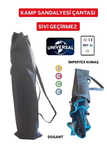 Dogant Üniversal Plaj Piknik Kamp Sandalyesi Gri Çanta 95x28 Sandalye Görsel Amaçlıdır ürün görseli 1