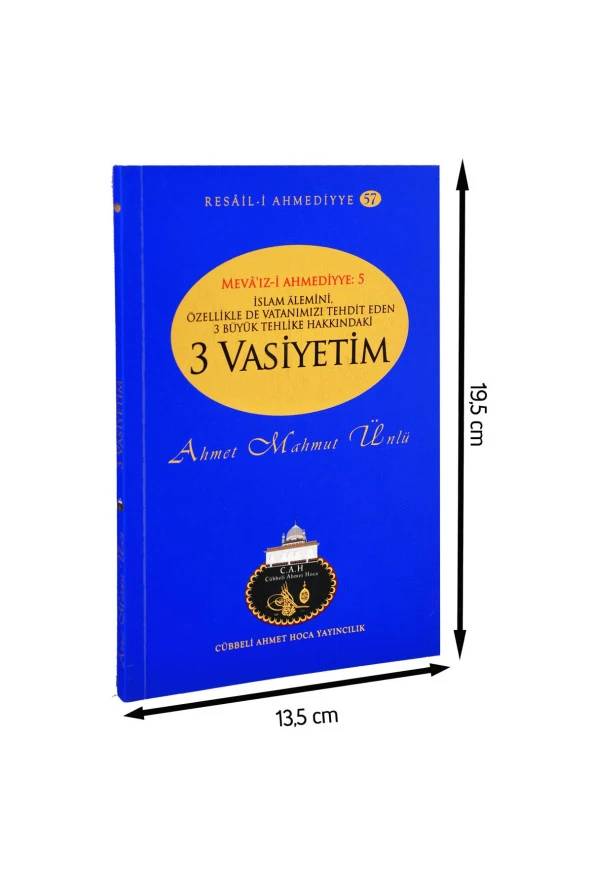 Cübbeli Ahmed Hoca Üç Vasiyetim Kitabı-1190 ürün görseli 1