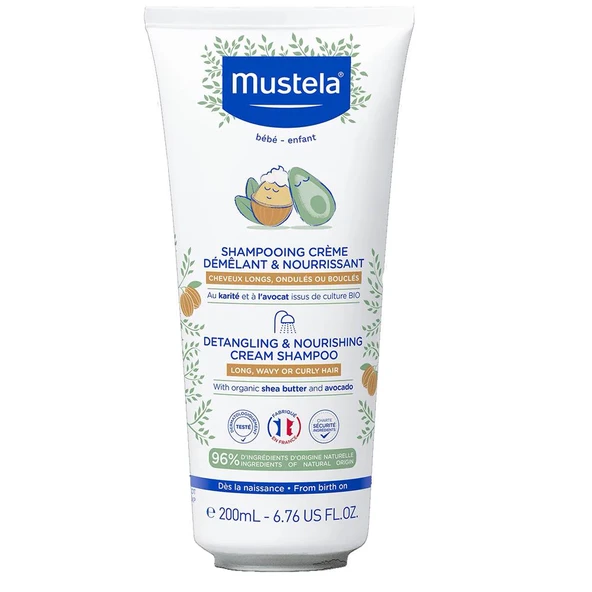 Mustela Detangling & Nourishing Cream Dolaşıklık Karşıtı Besleyici Şampuan 200 ml ürün görseli 1