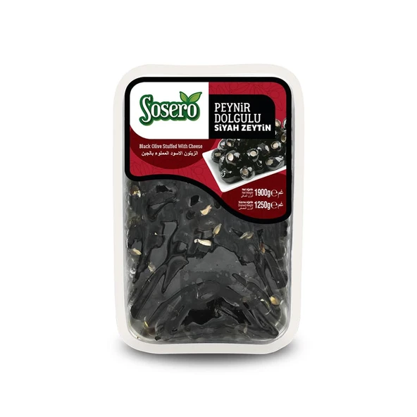Peynir Dolgulu Siyah Zeytin 1250 gr Tabak ürün görseli 1