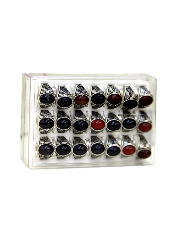 Tuğralı Erkek Yüzüğü 42'li Paket-6128 ürün görseli 1