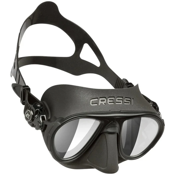 Cressi Calibro Yetişkin Dalış Maskesi Siyah HD Lens ürün görseli 1