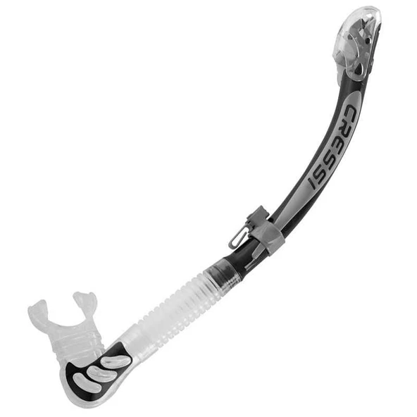 Cressi Alpha Ultra Dry Yetişkin Şnorkel CLEAR-BLACK-SILVER ürün görseli 1