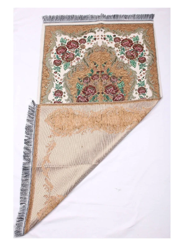 Lüks Gülce Şönil Seccade - 0260 - Sarı Renk - Resim 2