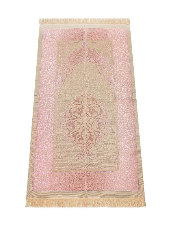 Lüks Açık Renk Osmanlı Tafta Seccade - 0210 - Pembe Renk ürün görseli 1