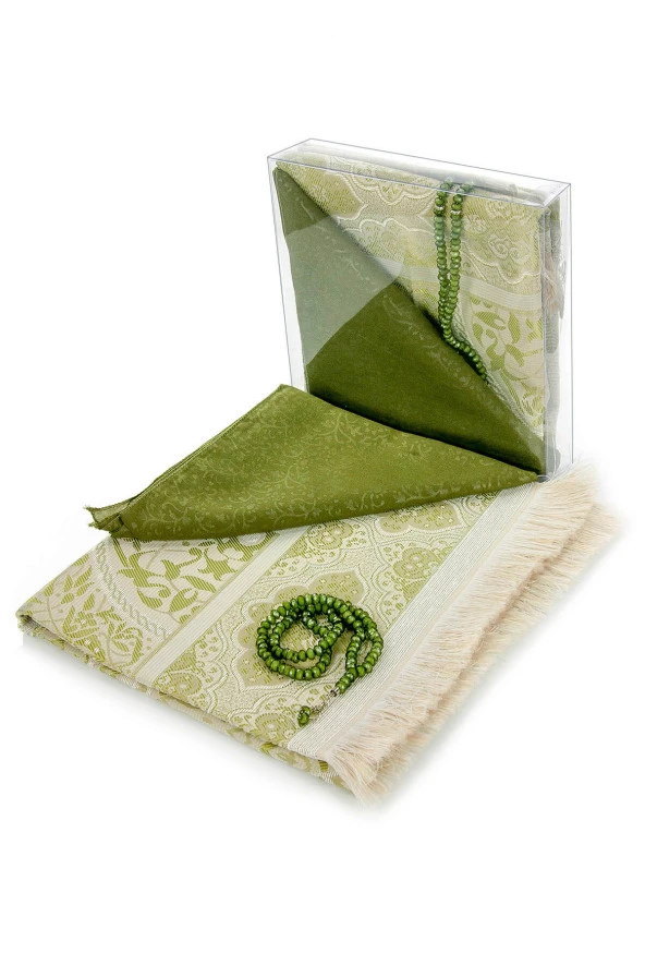 Ramazana Özel Set 9 - Seccade - Örtü - Tesbih - Kutulu ürün görseli 1