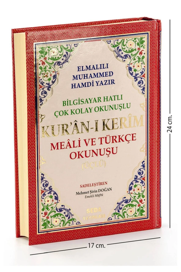 Arapça Türkçe Okunuşlu ve Mealli Kuranı Kerim - Üçlü Kuran  - Orta Boy - Seda Yayınevi - Bilgisayar Hatlı ürün görseli 1