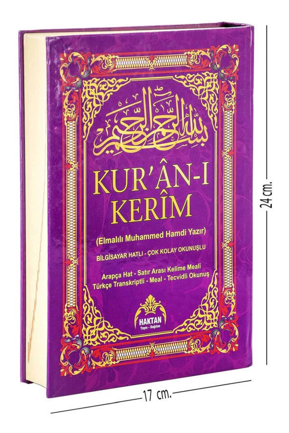 Kuranı Kerim ve Satır Arası Kelime Kelime Türkçe Okunuşlu ve Meali - 5 Özellikli - Mealli Kuran - Orta Boy - Haktan Yayınları ürün görseli 1