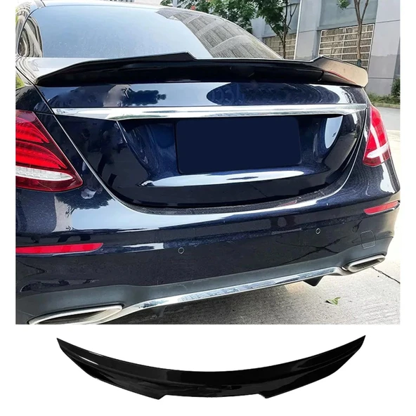 AUTOGP Mercedes w213 psm bagaj üstü spoiler siyah boyalı plastik 2015+ ürün görseli 1