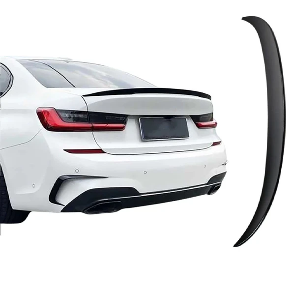 AUTOGP Bmw g20 bagaj üstü spoiler siyah boyalı plastik 2019+ ürün görseli 1