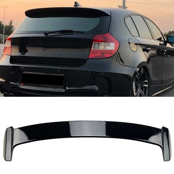 AUTOGP Bmw e87 bagaj üstü spoiler siyah boyalı plastik 2004 / 2011 ürün görseli 1
