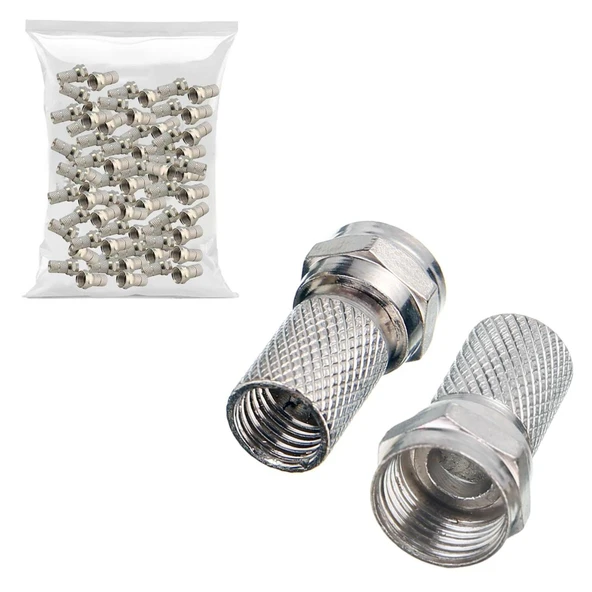 IRK-1086 F Konnektör RG6 Geniş 100Lü Paket (D-11) - (D-06) ürün görseli 1