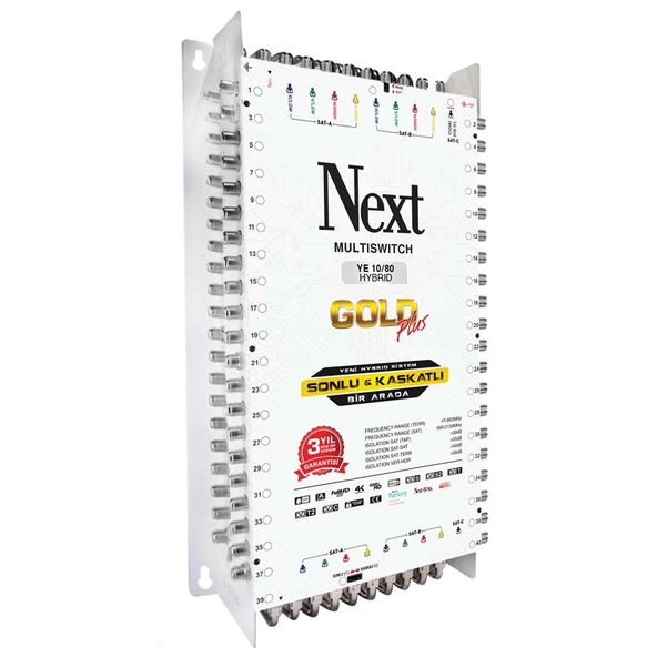 NEXT Sonlu Kaskatlı Uydu Santral 10/80 Multiswitch Hibrit ürün görseli 1
