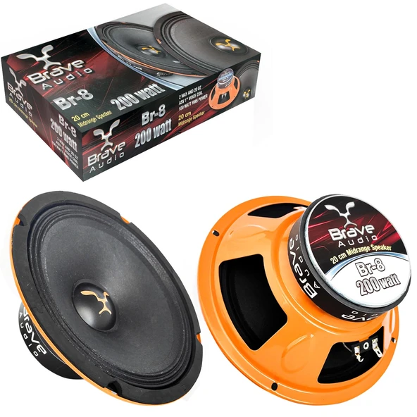 BRAVE BR-8 Oto Midrange 20cm 200 Watt 2 Adet ürün görseli 1