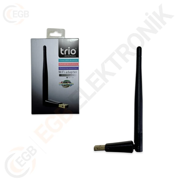 TRİO W113 USB WİRELESS ANTENLİ ADAPTÖR ürün görseli 1