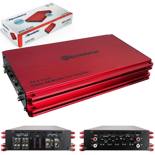 ROADSTAR RDA-8240 Oto Anfi Stereo 4000 Watt 4 Kanal ürün görseli 1