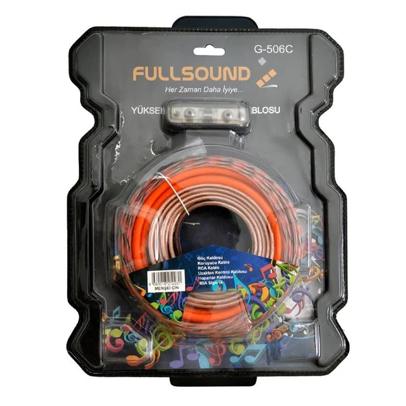 OTO ANFİ KABLO SETİ 8GA VAKUMLU FULLSOUND G-506C ürün görseli 1