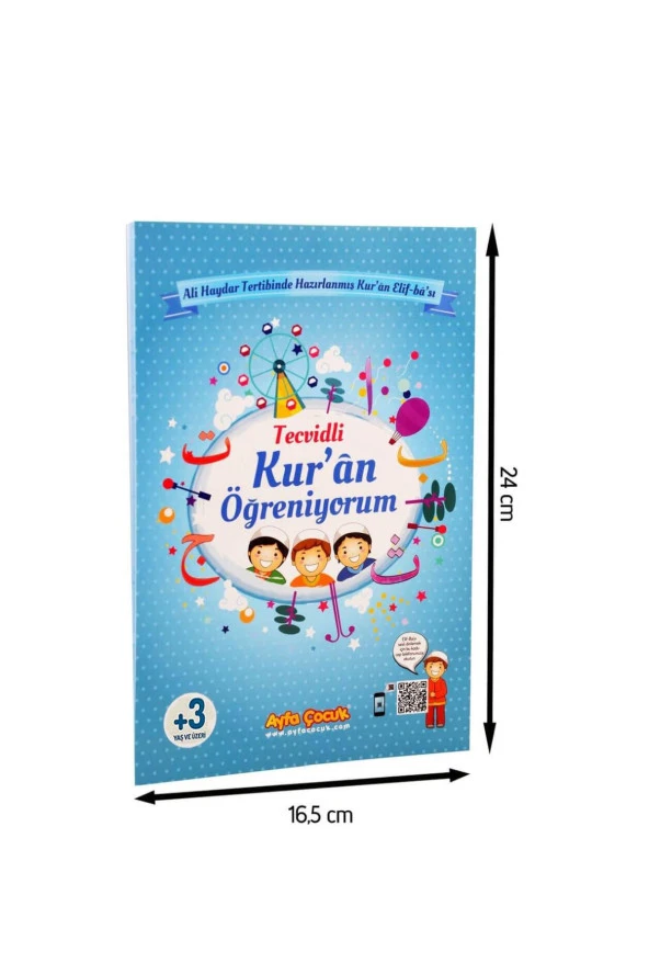 Orta Boy Renkli Çocuk Elif-Ba'sı Mavi-1642 ürün görseli 1