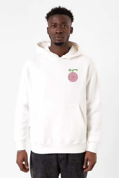 One Piece Anime Hana Hana Devil Fruit Beyaz Erkek 3ip Kapşonlu Sweatshirt ürün görseli 1