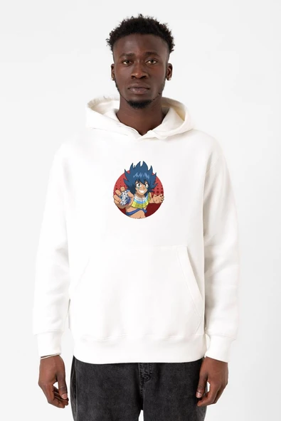 Beyblade Laban Vanot With Leopard Beyaz Erkek 3ip Kapşonlu Sweatshirt ürün görseli 1
