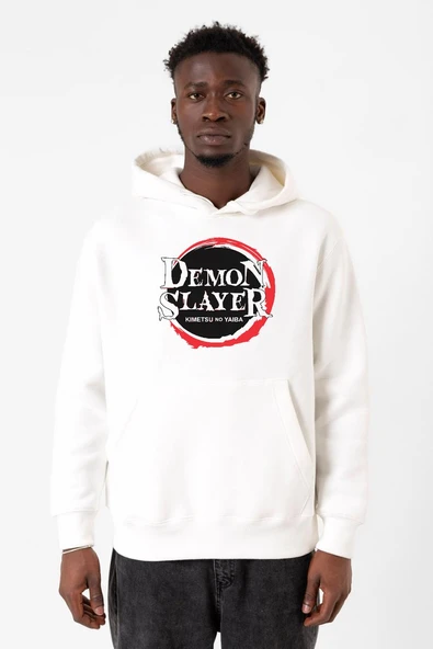 Demon Slayer Anime Squad Demon Slayer Kimetsu No Yaiba Beyaz Erkek 3ip Kapşonlu Sweatshirt ürün görseli 1