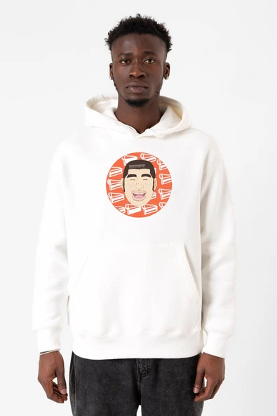 Monogatari Anime Takeo Gouda Circle Poster Beyaz Erkek 3ip Kapşonlu Sweatshirt ürün görseli 1