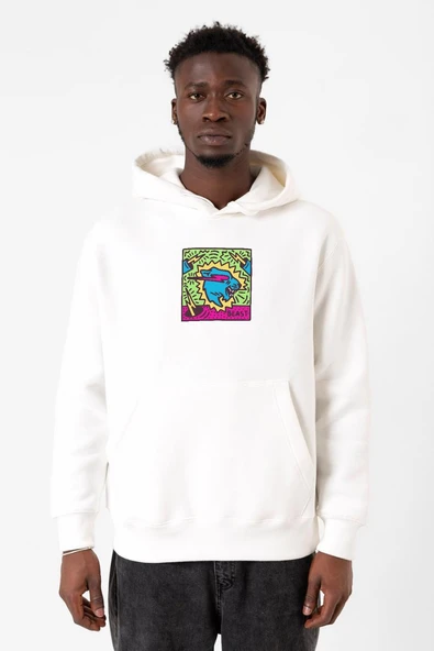 Mr Beast Doodle Beyaz Erkek 3ip Kapşonlu Sweatshirt ürün görseli 1