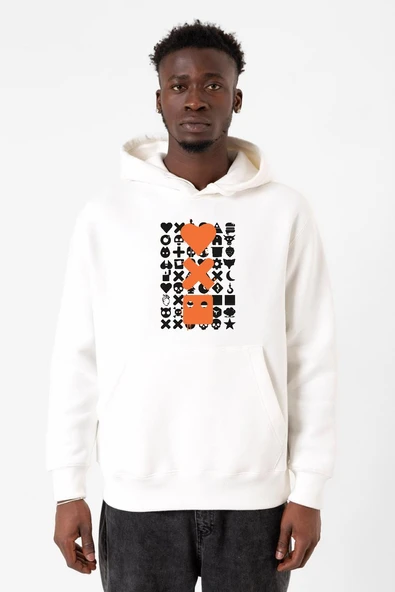 Love Death Robots Orange Beyaz Erkek 3ip Kapşonlu Sweatshirt ürün görseli 1