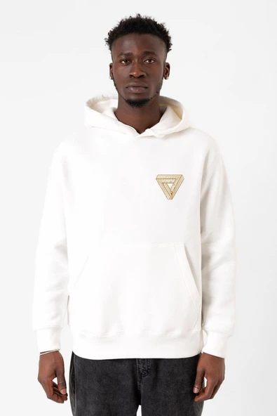 Dark Tannhaus Logo Beyaz Erkek 3ip Kapşonlu Sweatshirt ürün görseli 1