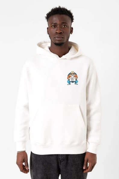 Dragon Ball Z Anime Master Roshi Free Hugs Beyaz Erkek 3ip Kapşonlu Sweatshirt ürün görseli 1
