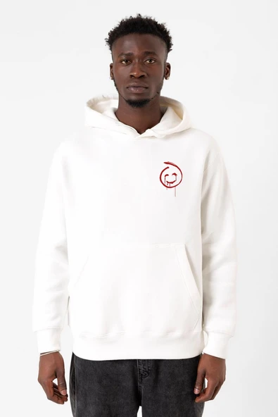 The Mentalist Red John Pocket Beyaz Erkek 3ip Kapşonlu Sweatshirt ürün görseli 1