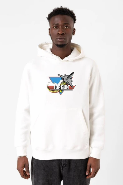 Top Gun Vintage Jet Stars Beyaz Erkek 3ip Kapşonlu Sweatshirt ürün görseli 1