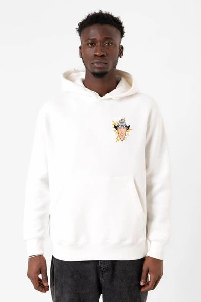 Inspector Gadget Vintage Lightning Beyaz Erkek 3ip Kapşonlu Sweatshirt ürün görseli 1