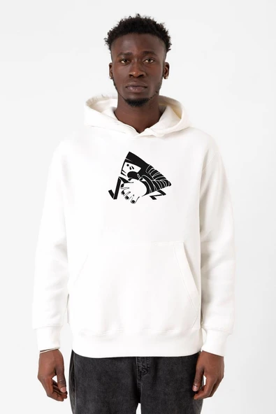 Monogatari Anime Suruga Monkey Symbol Beyaz Erkek 3ip Kapşonlu Sweatshirt ürün görseli 1