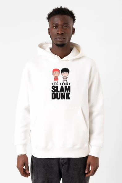 Slam Dunk First Slam Dunk Beyaz Erkek 3ip Kapşonlu Sweatshirt ürün görseli 1