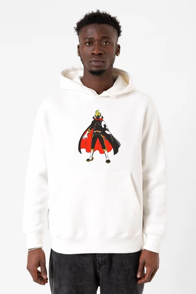 One Piece Anime Sanji Beyaz Erkek 3ip Kapşonlu Sweatshirt ürün görseli 1