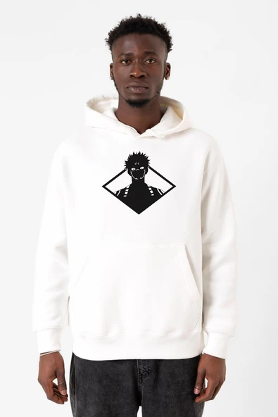 Jujutsu Kaisen Anime Sukuna White Head Beyaz Erkek 3ip Kapşonlu Sweatshirt ürün görseli 1