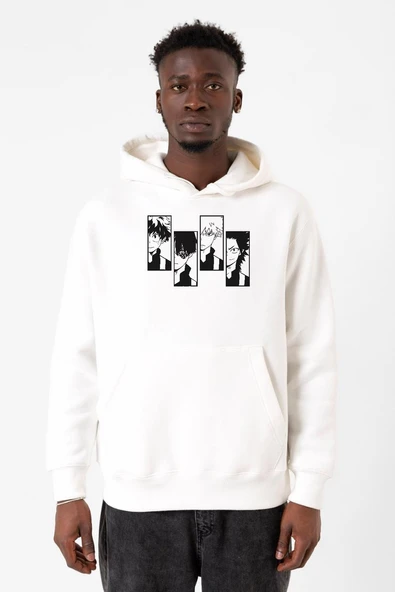 My Hero Academi Anime Class 1A Boys Beyaz Erkek 3ip Kapşonlu Sweatshirt ürün görseli 1